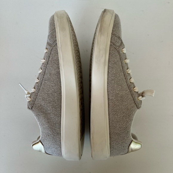 Cole Haan Grandpro Crosscourt Traveler Sneaker in Grey Faux Suede + Gold, 11B - Picture 6 of 11